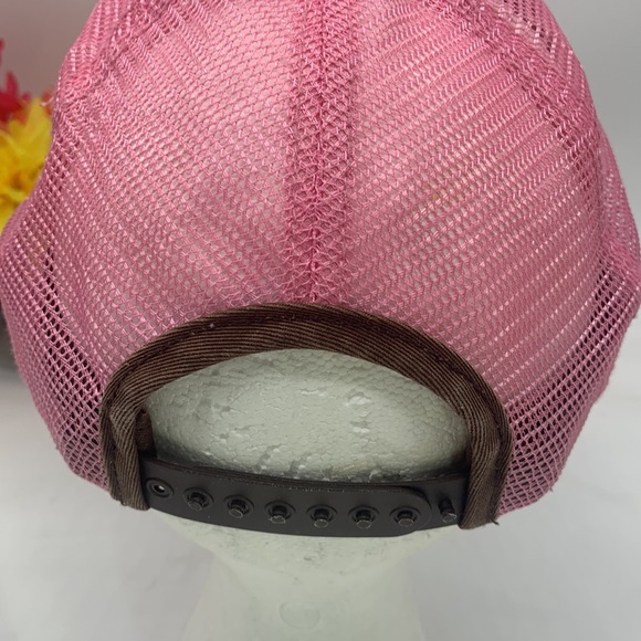 Bio-dome Corona Beer Mexico Pink Tan Basket Woven Adjustable HT4843C - Picture 4 of 7